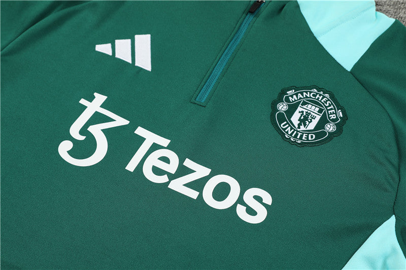 Buzo Completo Manchester United Verde Negro