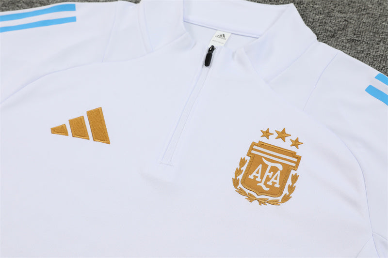 Buzo Completo Argentina Blanco Negro
