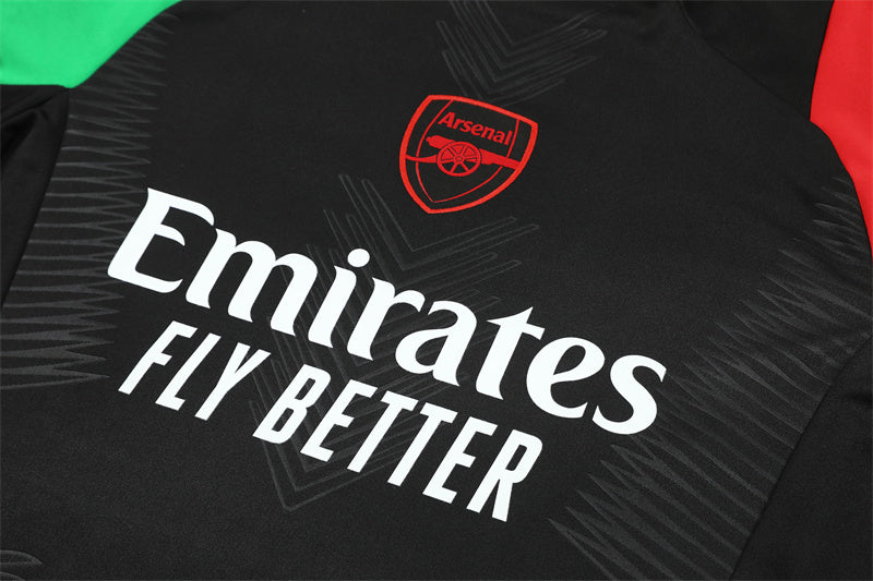 Buzo Completo Arsenal Negro Rojo y Verde
