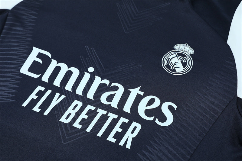 Buzo Completo Real Madrid Azul Diseño Blanco