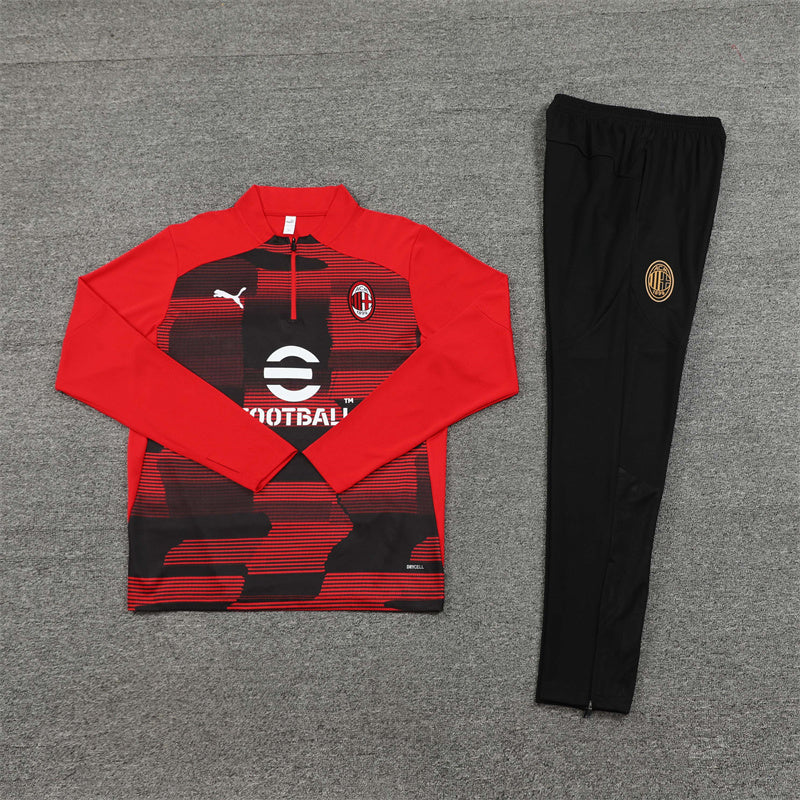 Buzo Completo AC Milán Diseño Rojo
