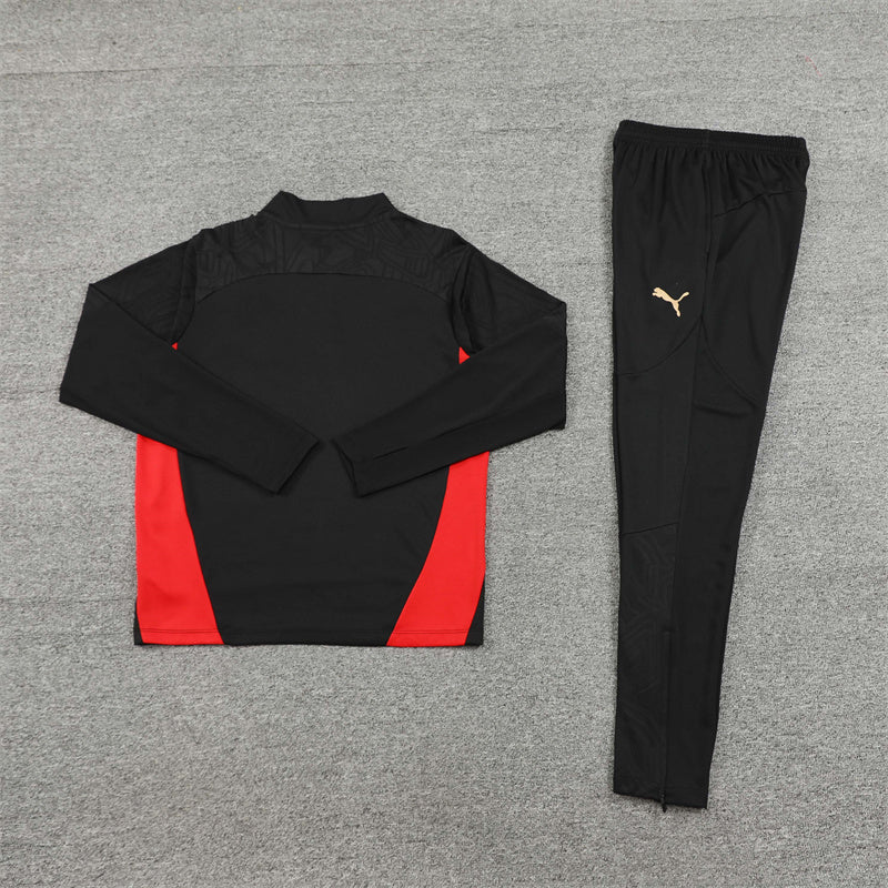 Buzo Completo AC Milán Negro Dorado