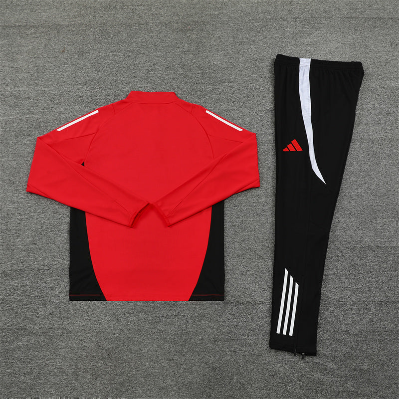 Buzo Completo Manchester United Rojo Negro