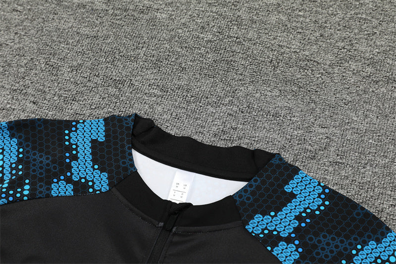 Buzo Completo Napoli Negro Diseño Azul