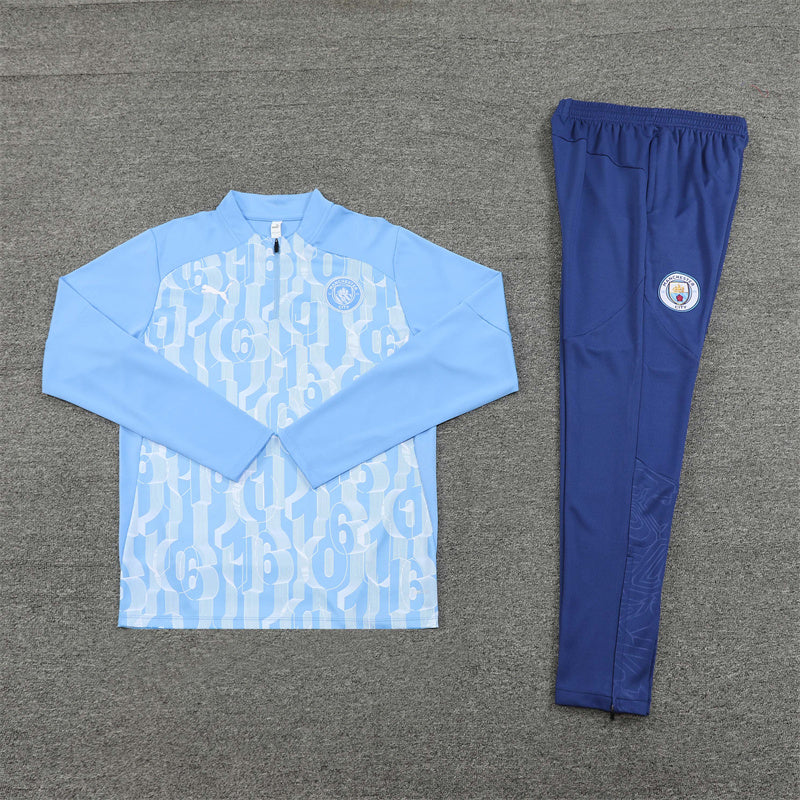 Buzo Completo Manchester City Azul Diseño Celeste