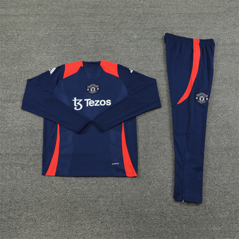 Buzo Completo Manchester United Azul Rojo