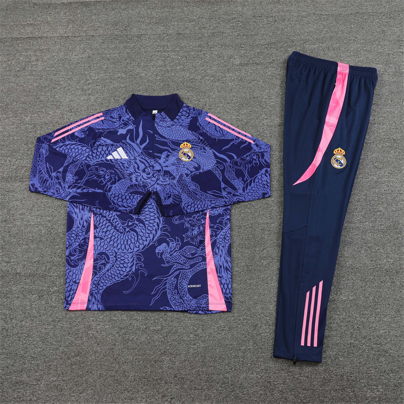 Buzo Completo Real Madrid Dragon Morado