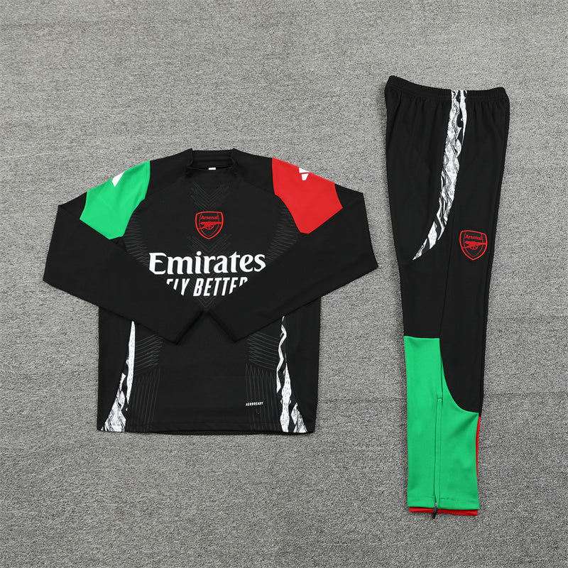 Buzo Completo Arsenal Negro Rojo y Verde