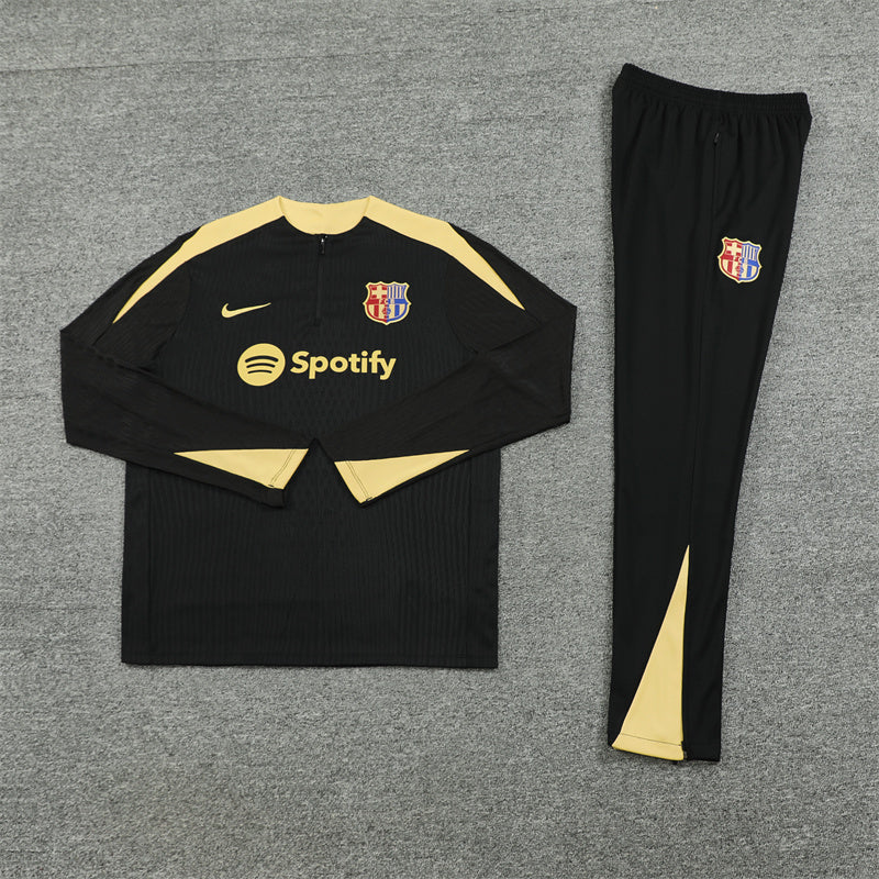 Buzo Completo FC Barcelona Negro Dorado