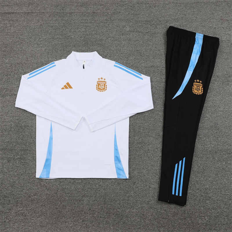 Buzo Completo Argentina Blanco Negro
