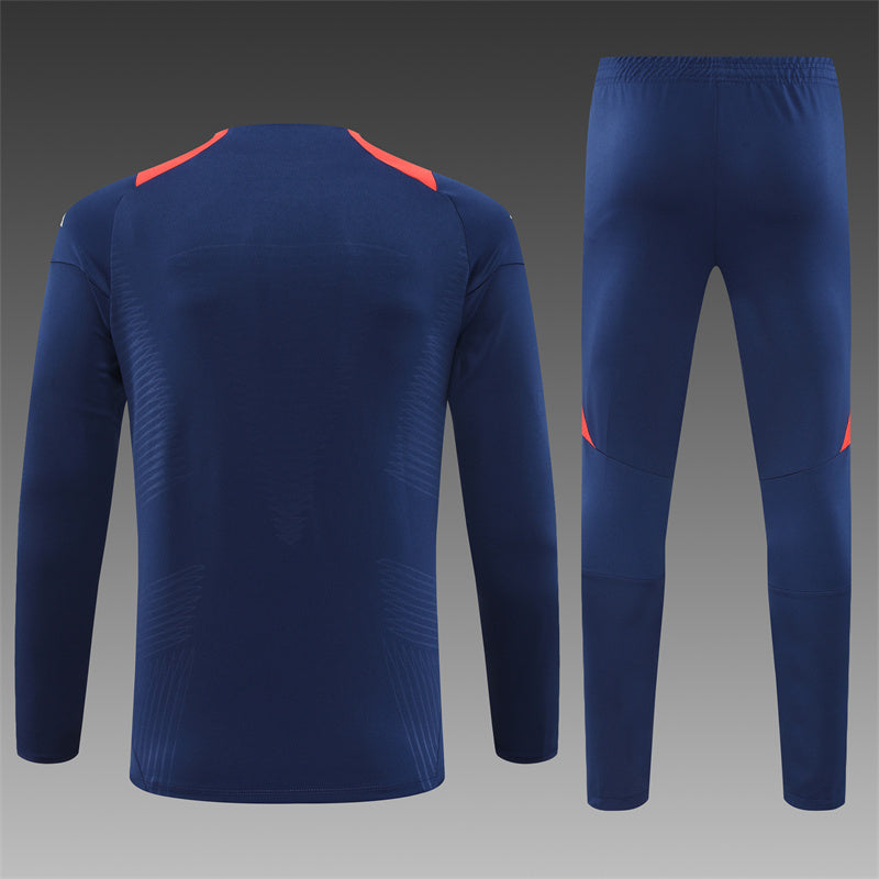 Buzo Completo Manchester United Azul Rojo