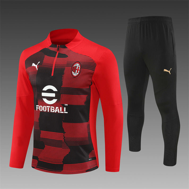 Buzo Completo AC Milán Diseño Rojo