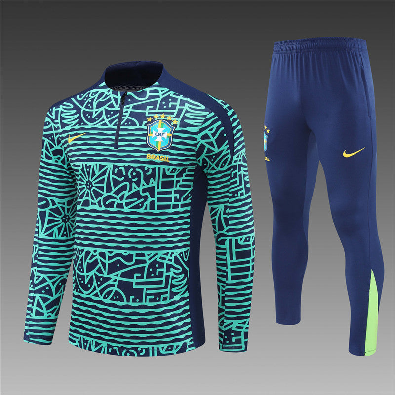 Buzo Completo Brasil Celeste Diseño