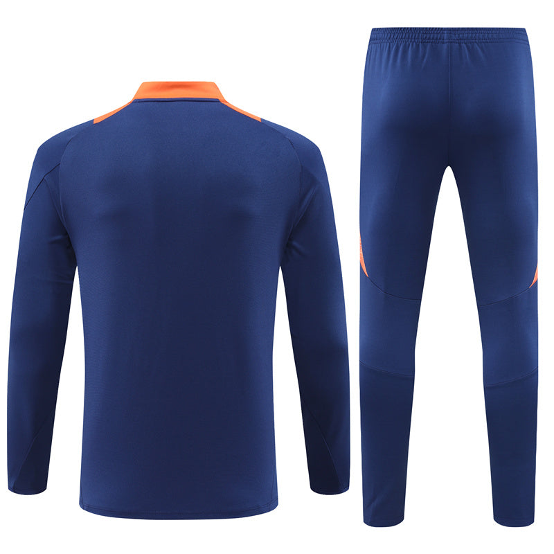 Buzo Completo Manchester United Azul Naranjo