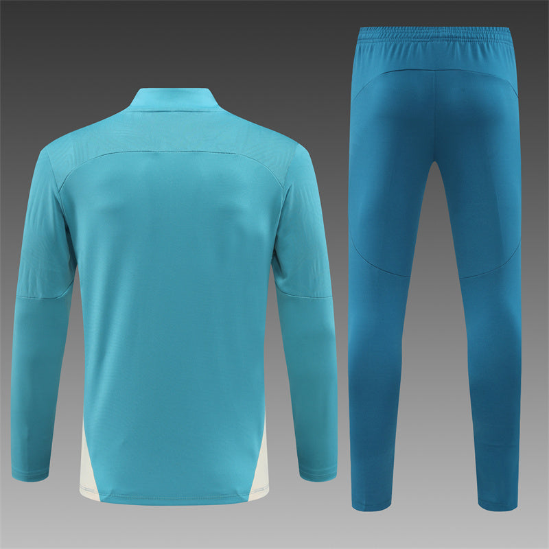 Buzo Completo Marsella Cyan Blanco