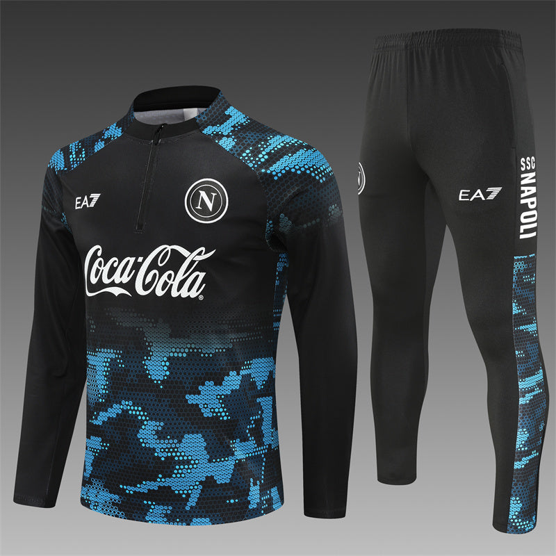 Buzo Completo Napoli Negro Diseño Azul