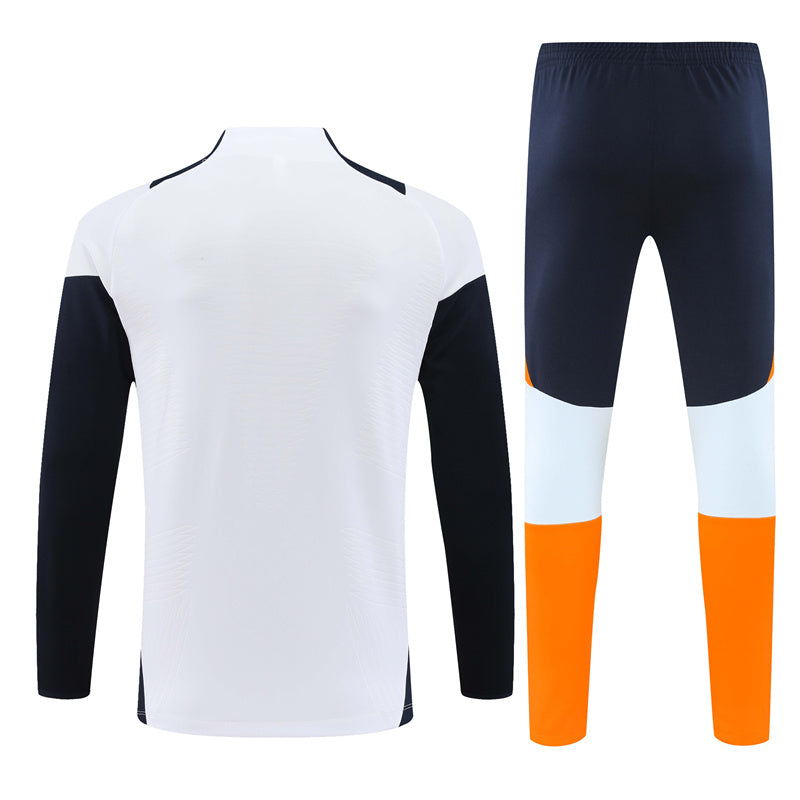 Buzo Completo Real Madrid Blanco Diseño Azul