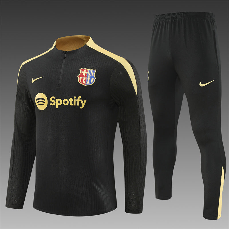 Buzo Completo FC Barcelona Negro Dorado