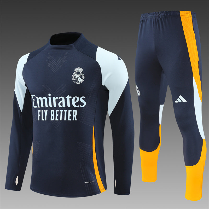 Buzo Completo Real Madrid Azul Diseño Blanco