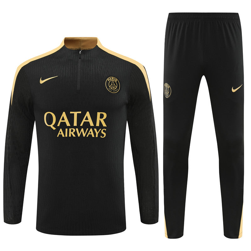 Buzo Completo PSG Negro Dorado