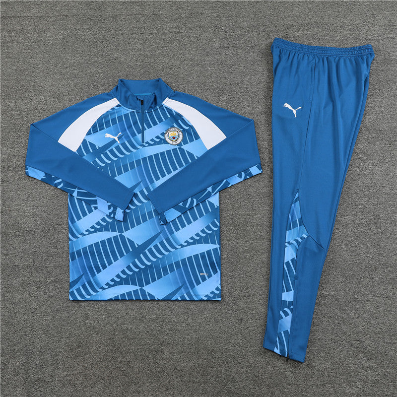 Buzo Completo Manchester City Azul Celeste Diseño