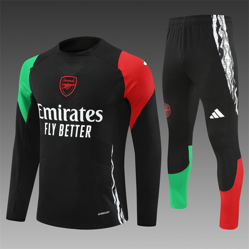 Buzo Completo Arsenal Negro Rojo y Verde