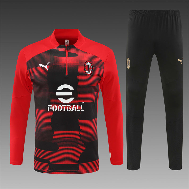 Buzo Completo AC Milán Diseño Rojo