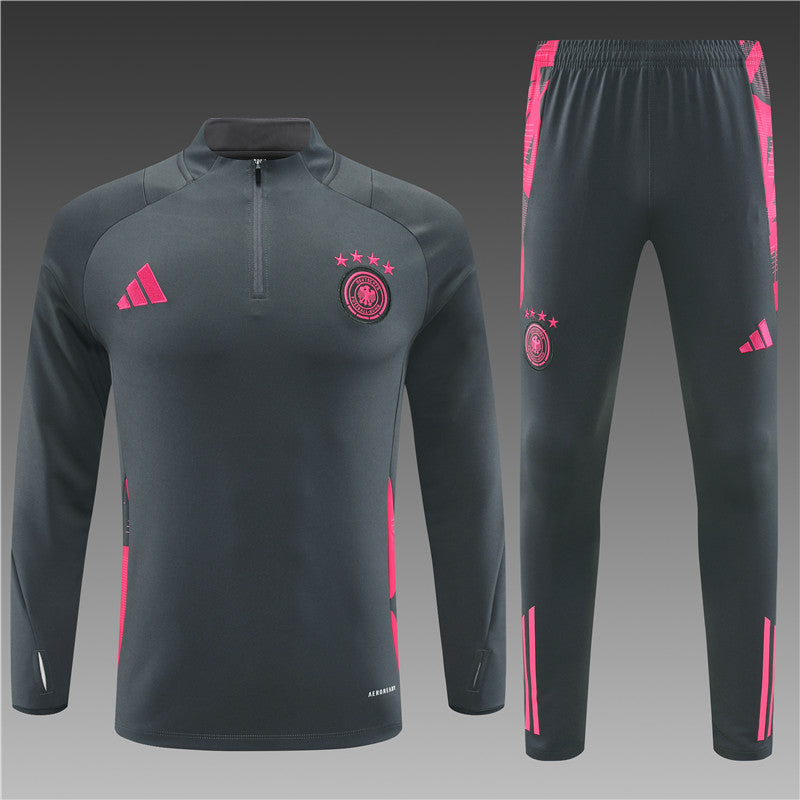 Buzo Completo Alemania Gris Rosado