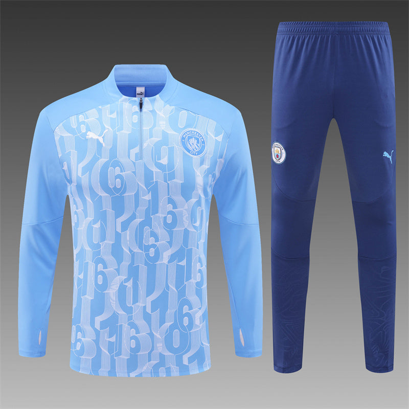 Buzo Completo Manchester City Azul Diseño Celeste