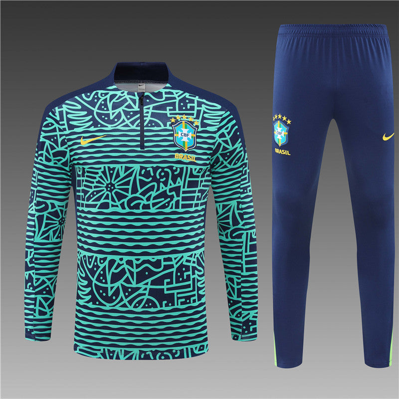 Buzo Completo Brasil Celeste Diseño