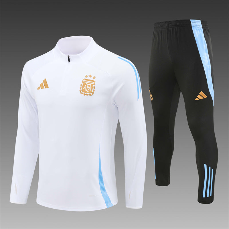 Buzo Completo Argentina Blanco Negro