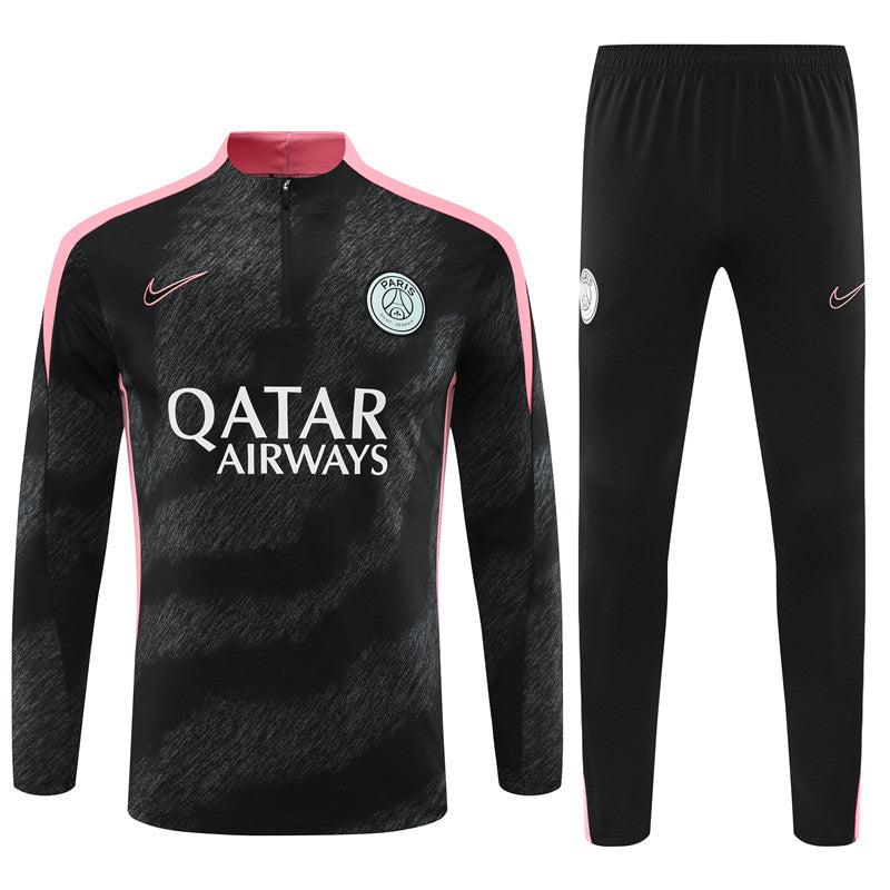 Buzo Completo PSG Negro Rosado