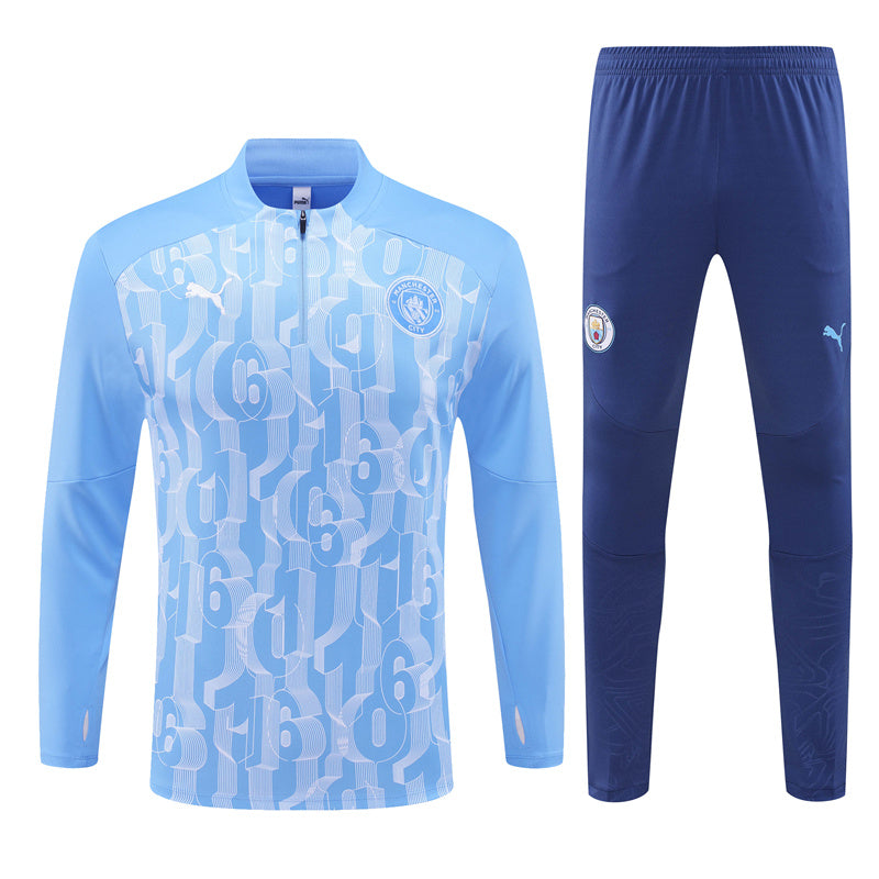 Buzo Completo Manchester City Azul Diseño Celeste