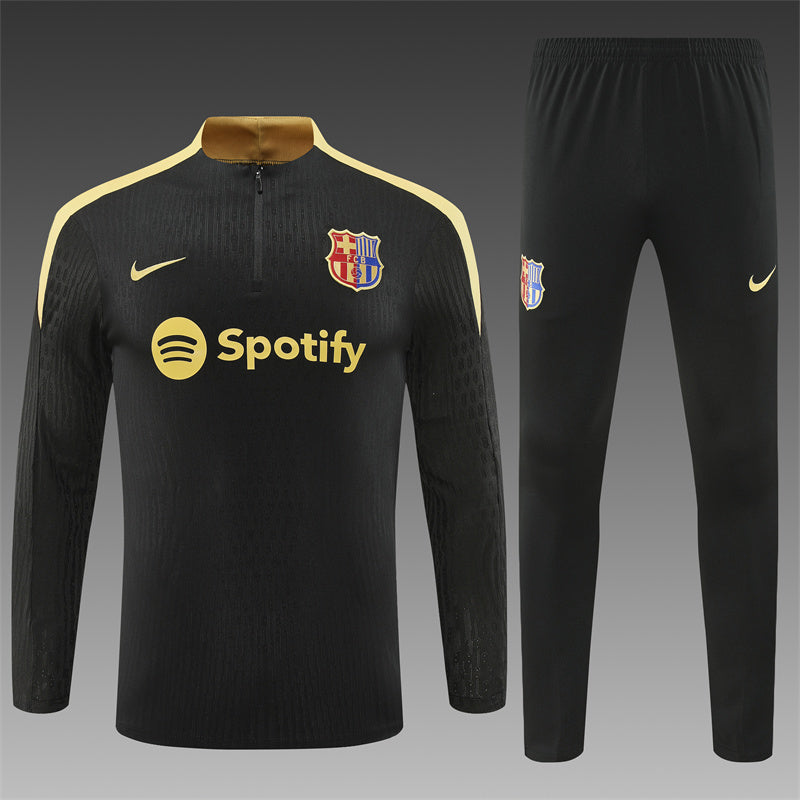 Buzo Completo FC Barcelona Negro Dorado