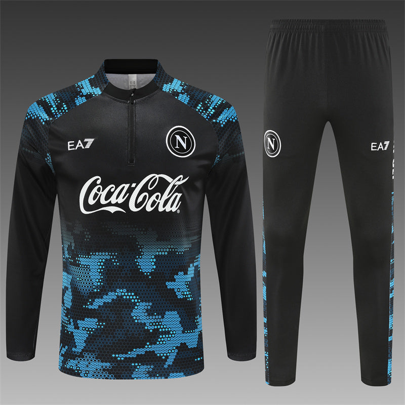 Buzo Completo Napoli Negro Diseño Azul