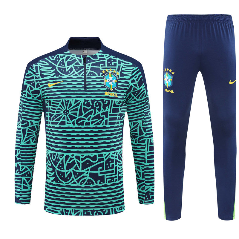 Buzo Completo Brasil Celeste Diseño