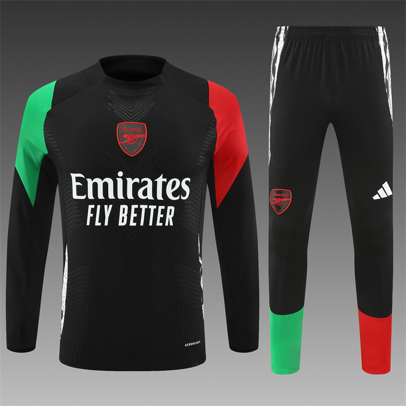 Buzo Completo Arsenal Negro Rojo y Verde