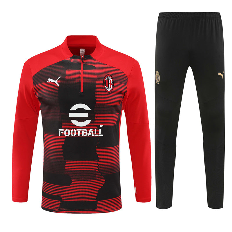 Buzo Completo AC Milán Diseño Rojo