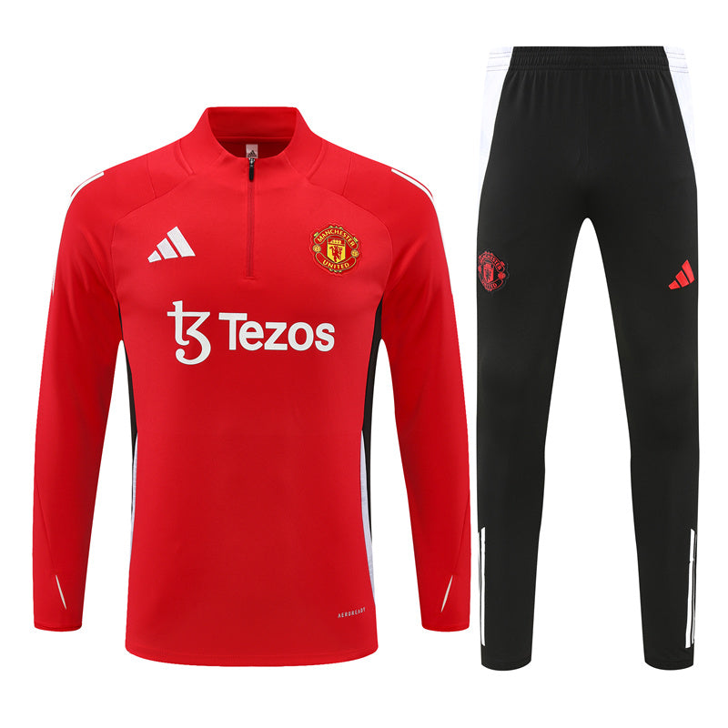 Buzo Completo Manchester United Rojo Negro