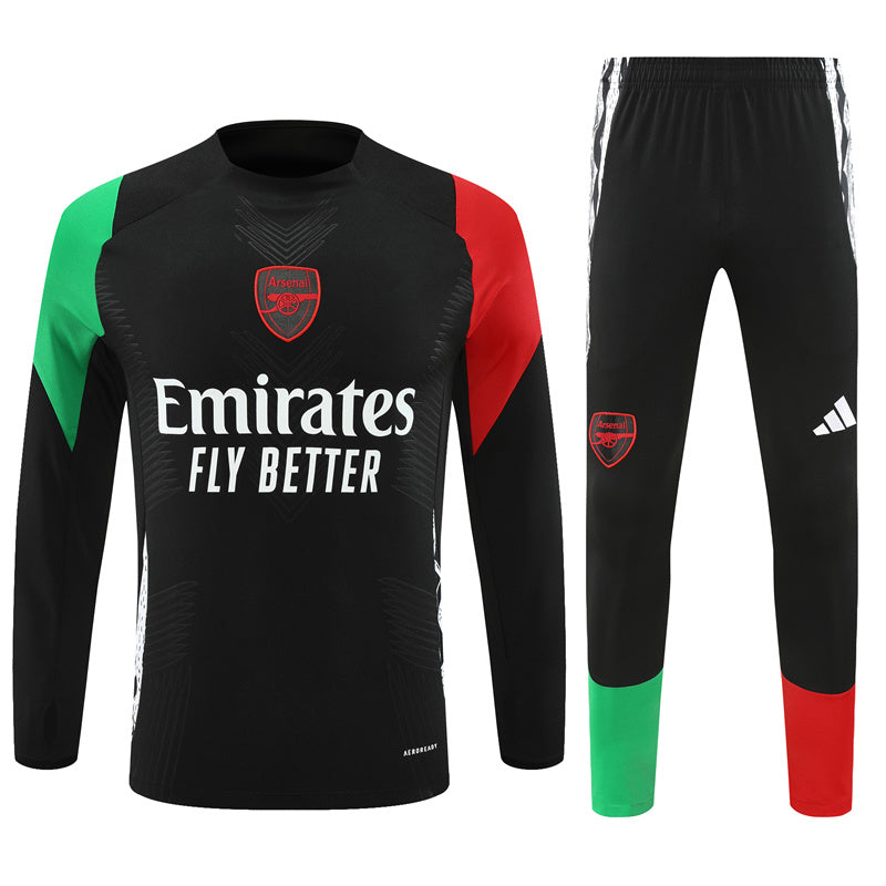 Buzo Completo Arsenal Negro Rojo y Verde