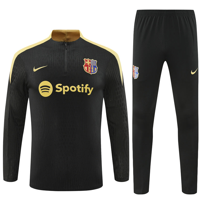 Buzo Completo FC Barcelona Negro Dorado