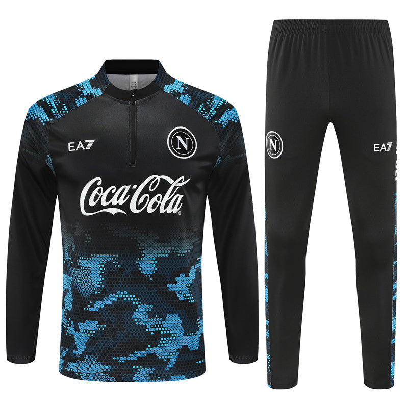 Buzo Completo Napoli Negro Diseño Azul