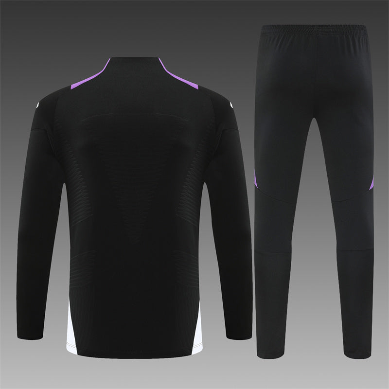 Buzo Completo Real Madrid Negro Morado
