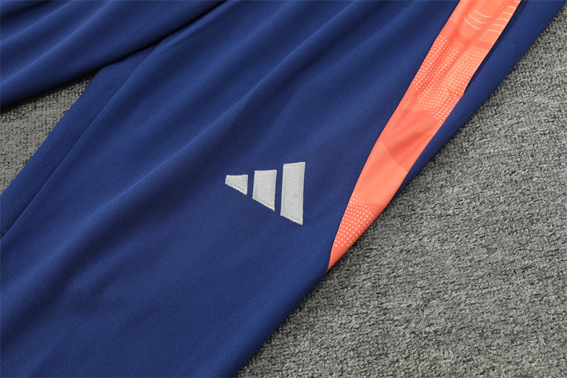 Buzo Completo Manchester United Azul Naranjo
