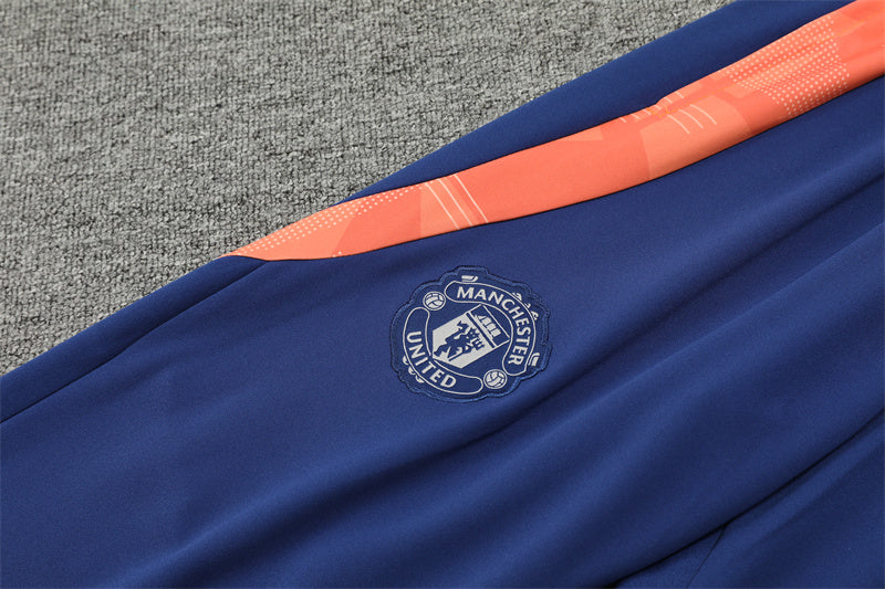 Buzo Completo Manchester United Azul Naranjo