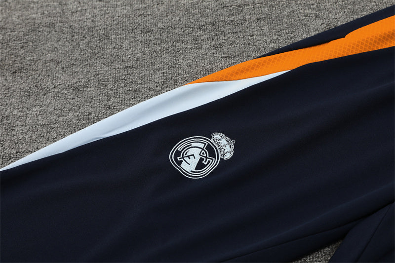 Buzo Completo Real Madrid Blanco Diseño Azul