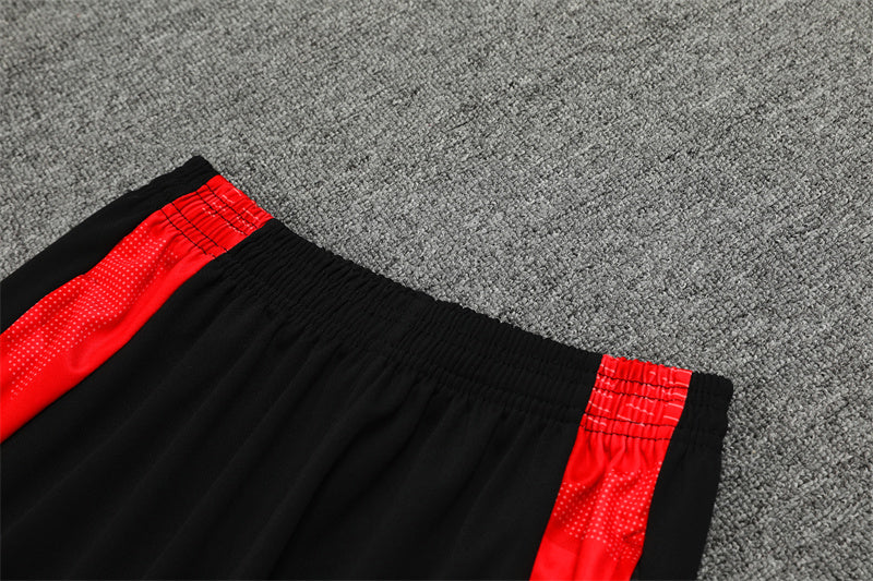 Buzo Completo Manchester United Negro Rojo Detalles
