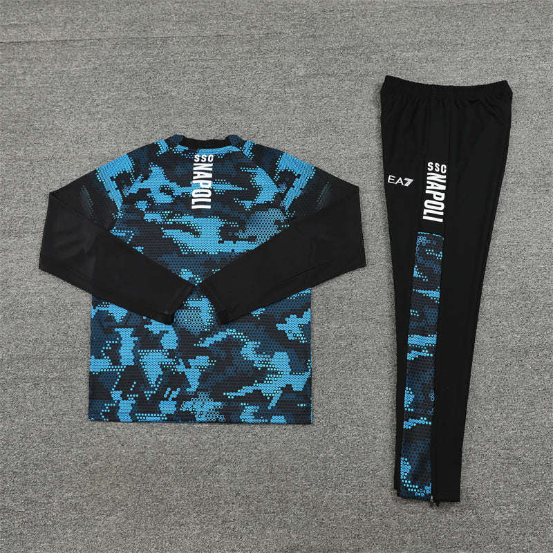 Buzo Completo Napoli Negro Diseño Azul