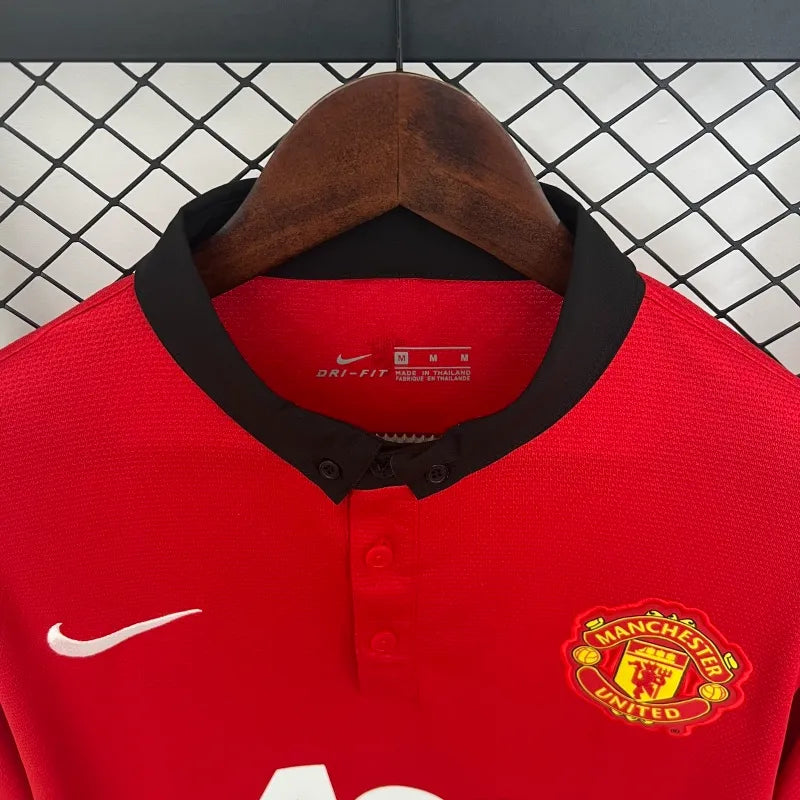 Manchester United Manga Larga Local Retro 2013/14 Versión Fan