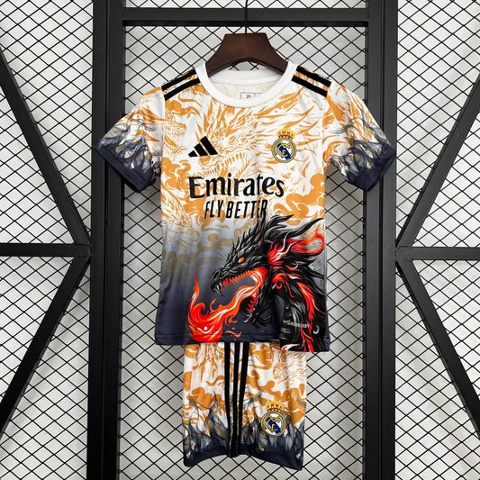 Real Madrid Kit Niños Edición Especial Naranja 2025/26